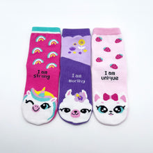 Load image into Gallery viewer, Girl&#39;s socks (Unicorn/Kitty/Llama)
